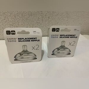 NWT Como Tomo Replacement Nipples | fast  flow 3 hole 6+ months